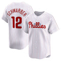 Philadelphia Phillies #12 Kyle Schwarber White Puhics Home Limited Player Jersey