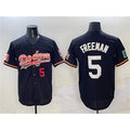 Los Angeles Dodgers #5 Freddie Freeman Black Puhics Mexico Limited Stitched Jersey