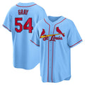 St. Louis Cardinals #54 Sonny Gray Light Blue Puhics Alternate Replica Jersey