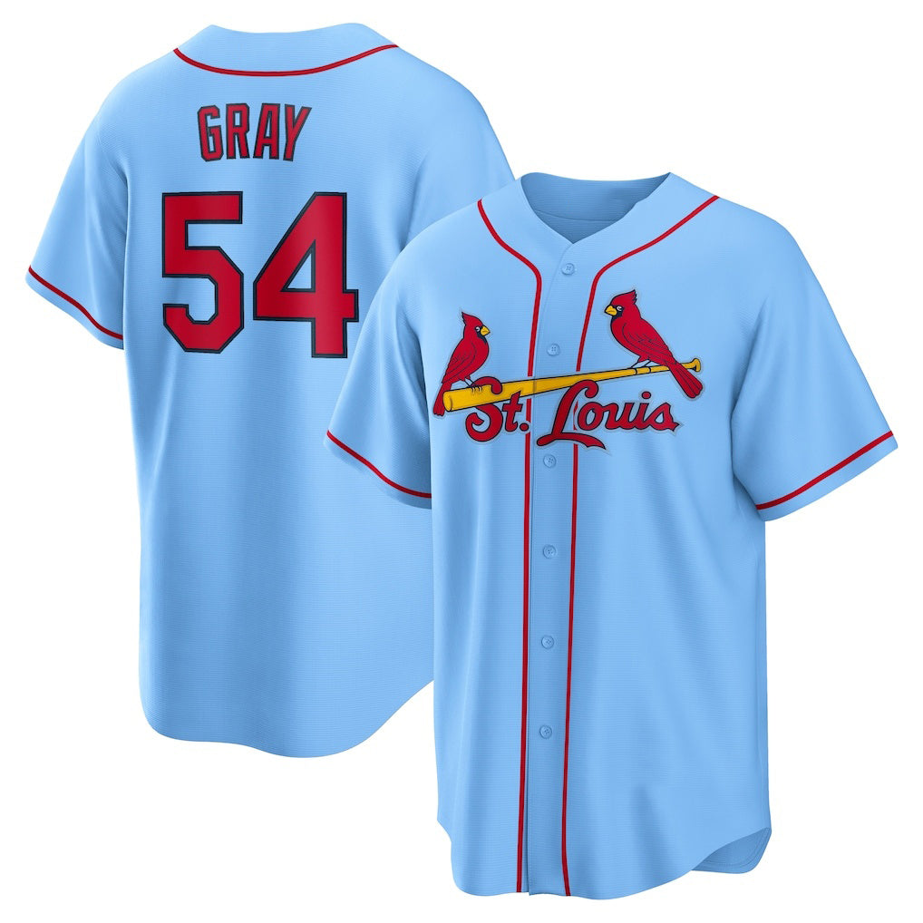 St. Louis Cardinals #54 Sonny Gray Light Blue Puhics Alternate Replica Jersey