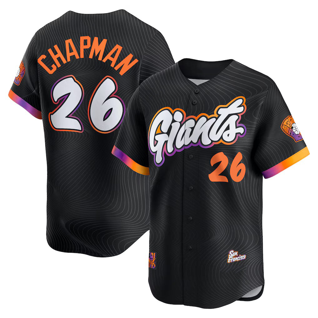 San Francisco Giants #26 Matt Chapman Black Puhics Anthracite 2025 City Connect Limited Jersey