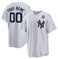 Custom New York Yankees Active Player White Puhics 2024 World Series Cool Base Stitched Jersey