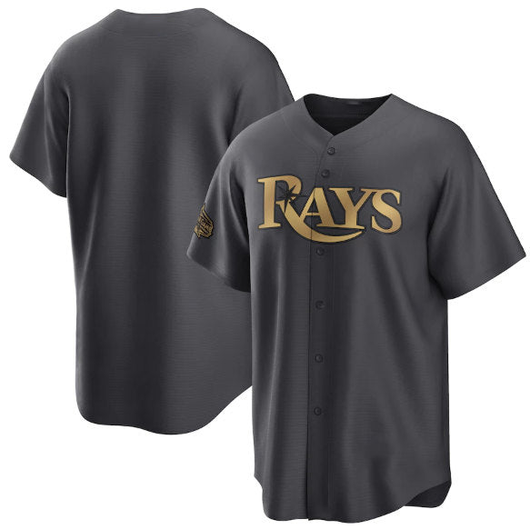 Tampa Bay Rays Blank Charcoal Puhics 2022 All-Star Cool Base Stitched Jersey