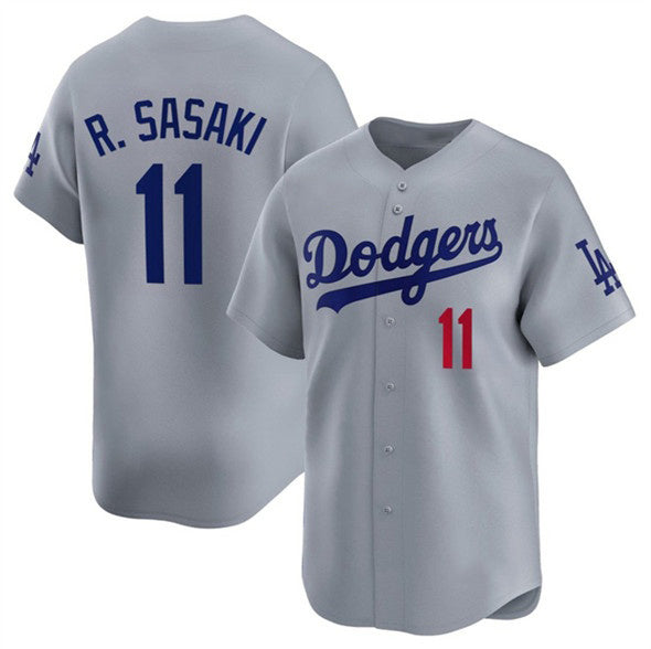 Los Angeles Dodgers #11 Roki Sasaki Gray Puhics 2025 Alternate Limited Stitched Jersey