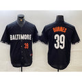Baltimore Orioles #39 Corbin Burnes Number Black Puhics 2023 City Connect Cool Base Stitched Jersey 2