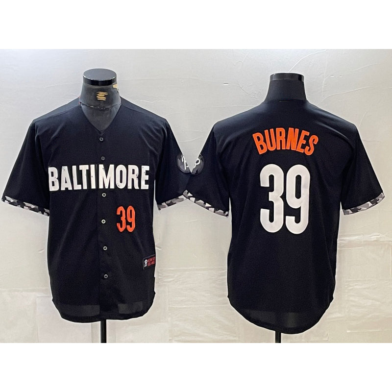 Baltimore Orioles #39 Corbin Burnes Number Black Puhics 2023 City Connect Cool Base Stitched Jersey 2