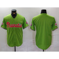 Philadelphia Phillies Blank Green Puhics With Patch Stitched Cool Base Jersey