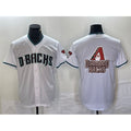 Arizona Diamondbacks White Puhics Team Big Logo Cool Base Stitched Jerseys