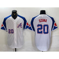 Atlanta Braves #20 Marcell Ozuna Number White Puhics 2023 City Connect Flex Base Stitched Jersey