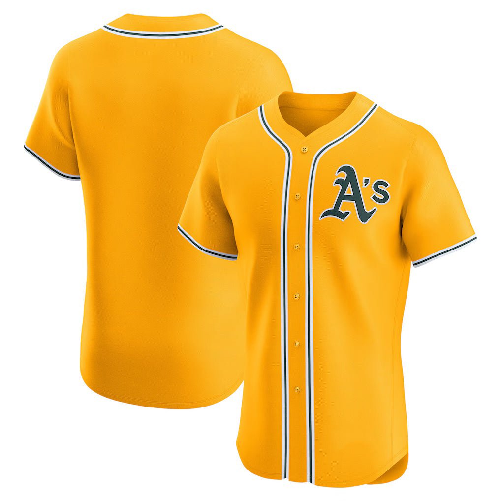 Oakland Athletics Gold Puhics Alternate 2 Elite Jersey