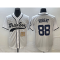 Chicago White Sox #88 Luis Robert Number White Puhics Cool Base Stitched Jersey