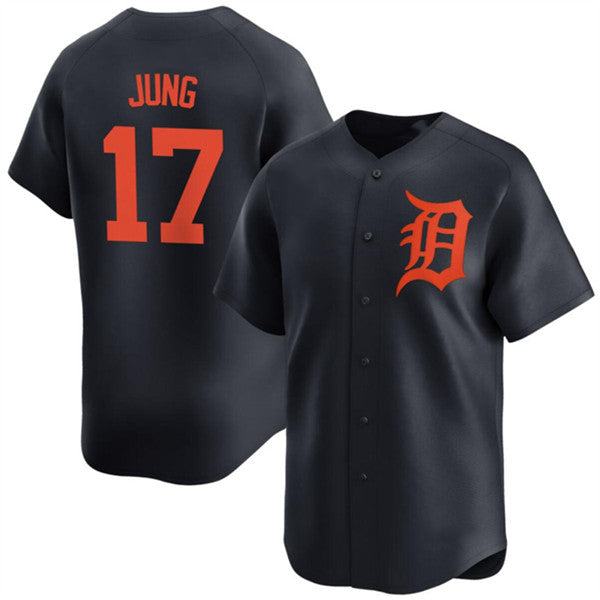 Detroit Tigers #17 Jace Jung Black Puhics 2024 Alternate Limited Stitched Jersey