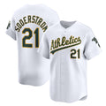 Oakland Athletics #21 Tyler Soderstrom White Puhics Home Limited Player Jersey 2