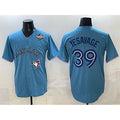 Toronto Blue Jays #39 Trey Yesavage Blue Puhics 2025 World Series Home Cool Base Stitched Jersey