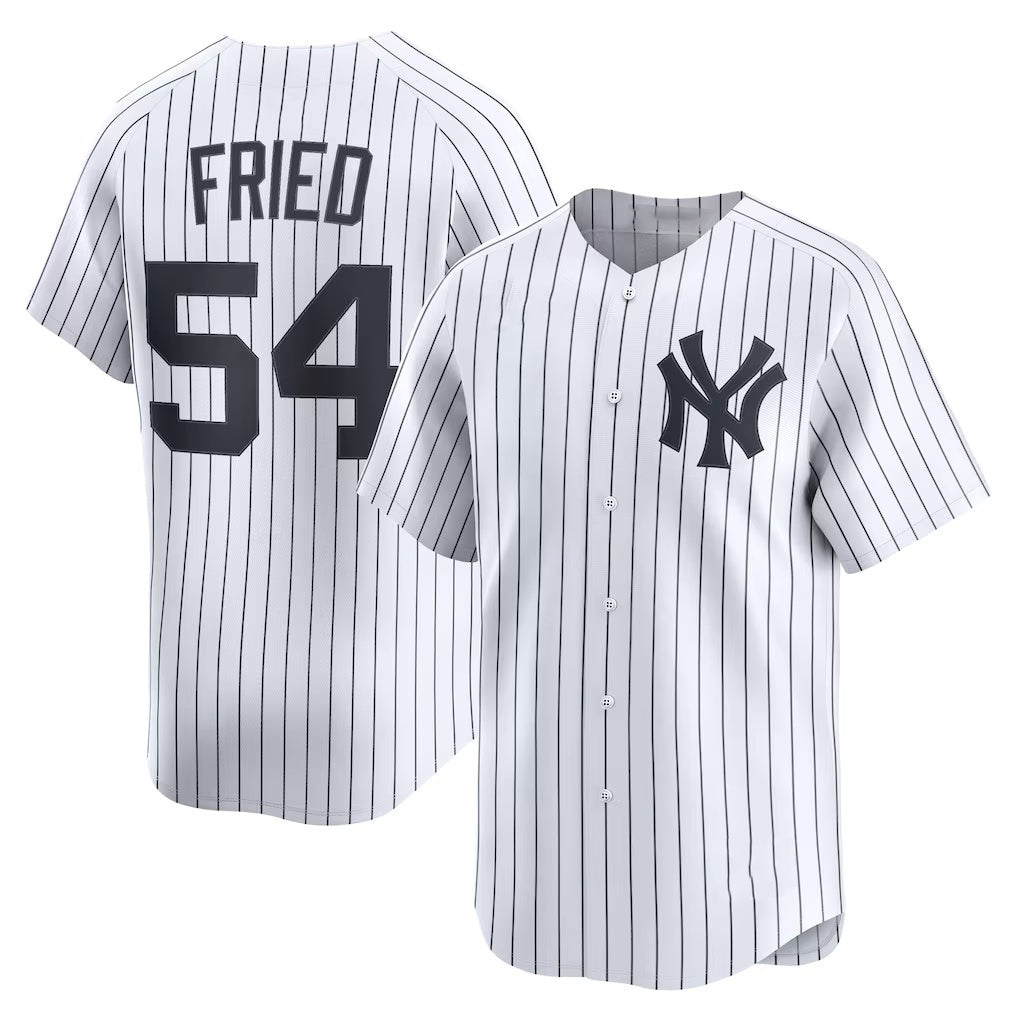New York Yankees #54 Max Fried White Puhics Home Limited Player Jersey 2