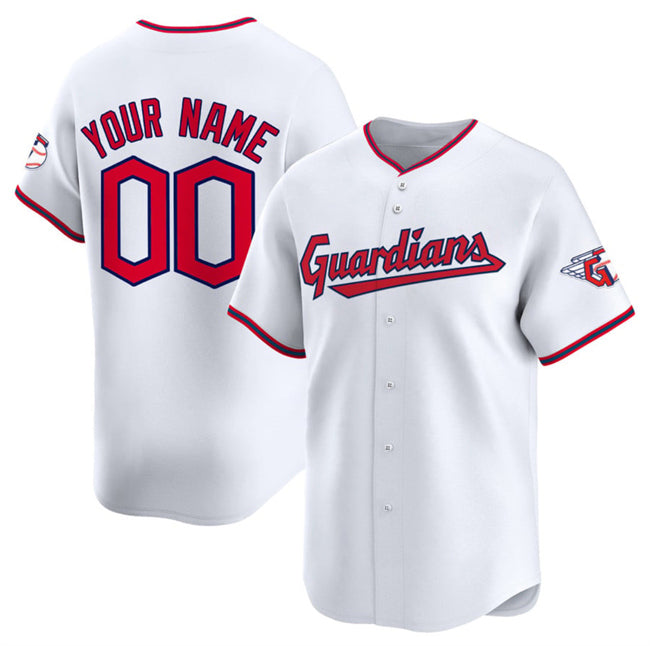 Custom Cleveland Guardians Active Player White Puhics Home Limited Stitched Jersey