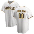 Custom San Diego Padres White Puhics Home Replica Jersey