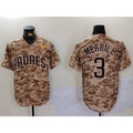 San Diego Padres #3 Jackson Merrill Camo Puhics With PS Patch Cool Base Stitched Jersey