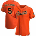 San Francisco Giants #5 Mike Yastrzemski Orange Puhics Flex Base Jersey