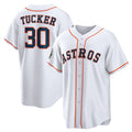 Houston Astros #30 Kyle Tucker White Puhics 2022 World Series Home Stitched Jersey
