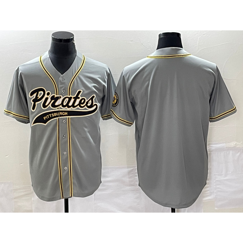 Pittsburgh Pirates Blank Grey Puhics Cool Base Stitched Jersey