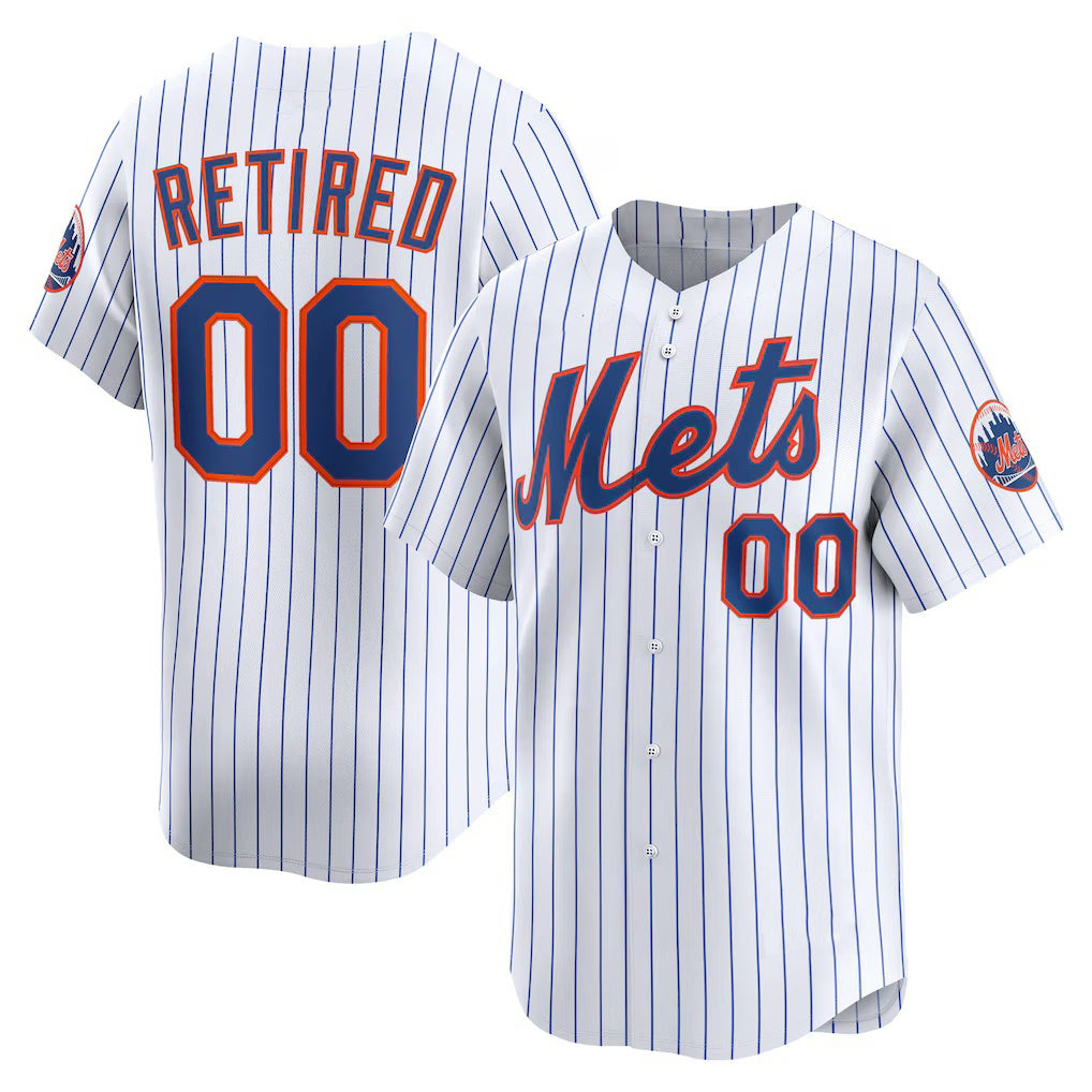 Custom New York Mets White Puhics Home Limited Pick-A-Player Retired Roster Jersey