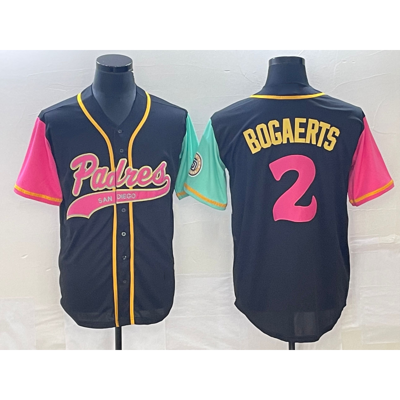 San Diego Padres #2 Xander Bogaerts Brack Puhics NEW 2023 City Connect Cool Base Stitched Jersey 2