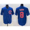 Chicago Cubs #8 Ian Happ Royal Puhics Cool Base Stitched Jersey