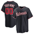 Custom Washington Nationals Navy Puhics Alternate Replica Jersey