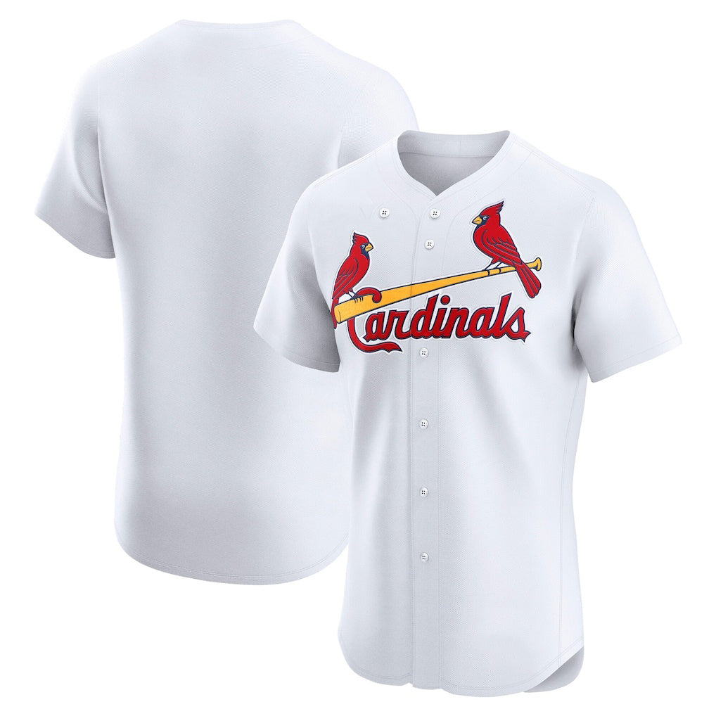 St. Louis Cardinals White Puhics Home Elite Jersey