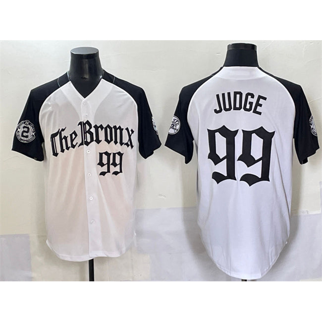 New York Yankees #99 Aaron Judge White Black Puhics 'Gothic Legacy Edition' Vapor Premier Limited Stitched Jersey