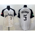 Los Angeles Dodgers #5 Freddie Freeman White Black Puhics Mexico 2025 LA Gothic Style With Fernando Patch Vapor Premier Limited Stitched Jersey