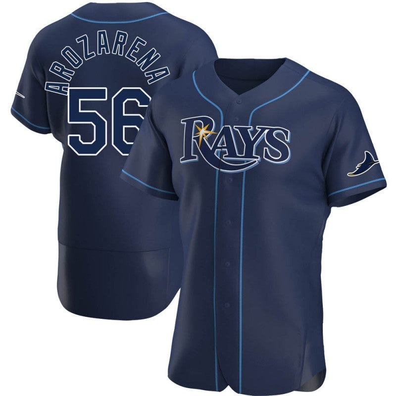 Tampa Bay Rays #56 Randy Arozarena Navy Puhics Alternate Jersey