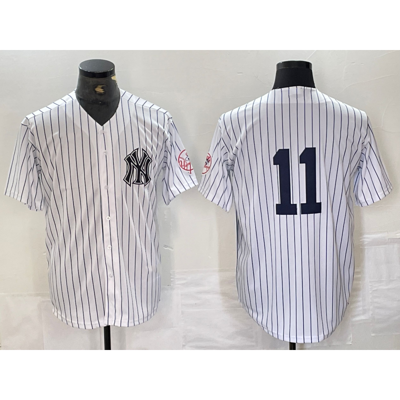New York Yankees #11 Anthony Volpe White Puhics With Patch 2024 Cool Base Stitched Jersey