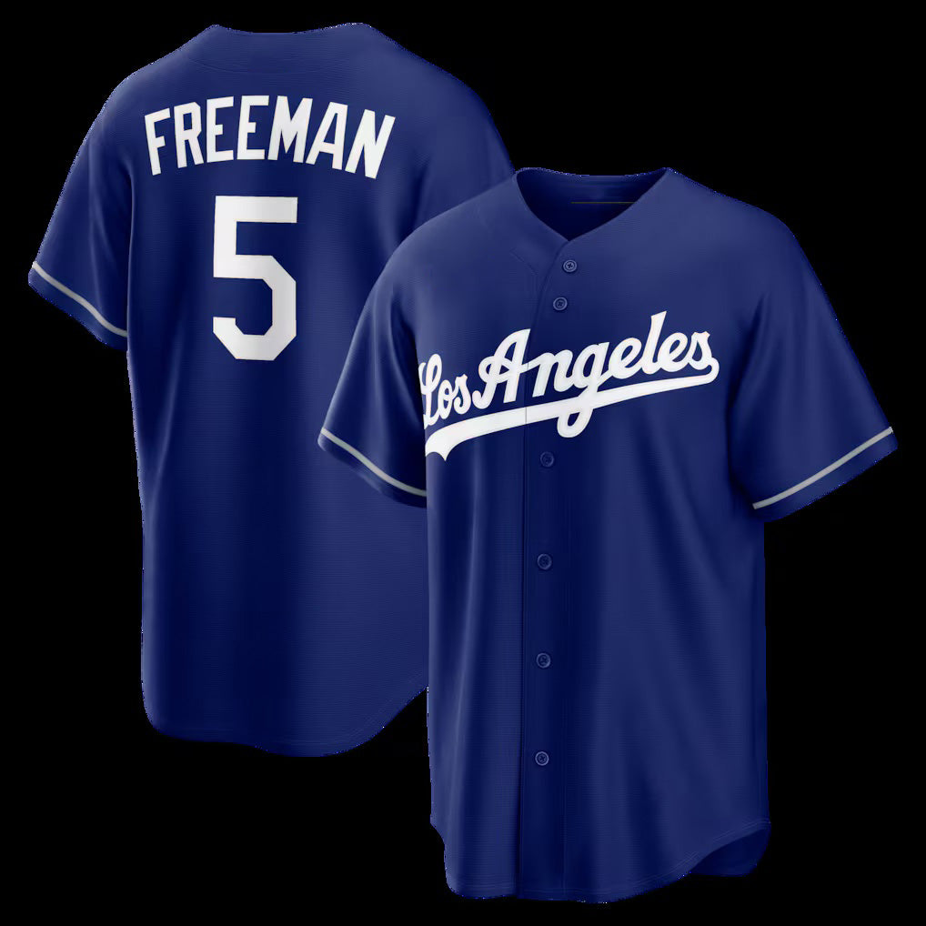 Los Angeles Dodgers #5 Freddie Freeman Royal Puhics Alternate Replica Jersey