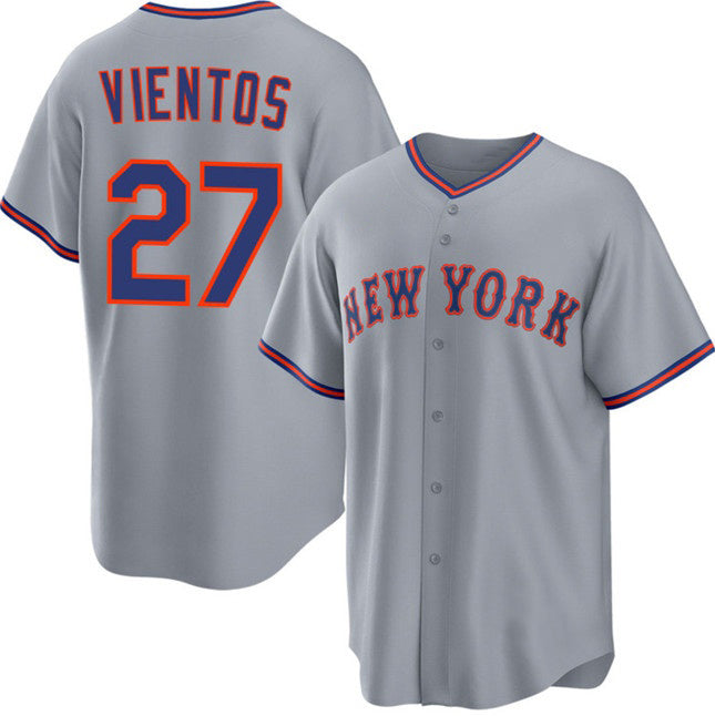 New York Mets #27 Mark Vientos Gray Puhics 2025 Limited Stitched Jersey