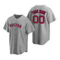 Custom Boston Red Sox Gray Puhics Stitched Cool Base Road Jersey