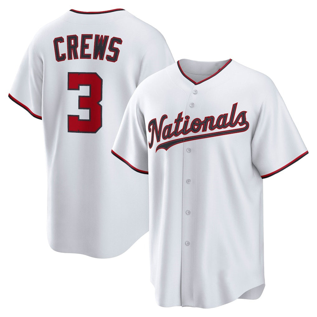 Washington Nationals #3 Dylan Crews White Puhics Home Replica Jersey