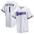 Texas Rangers #1 Groom Home White Puhics Replica Jersey