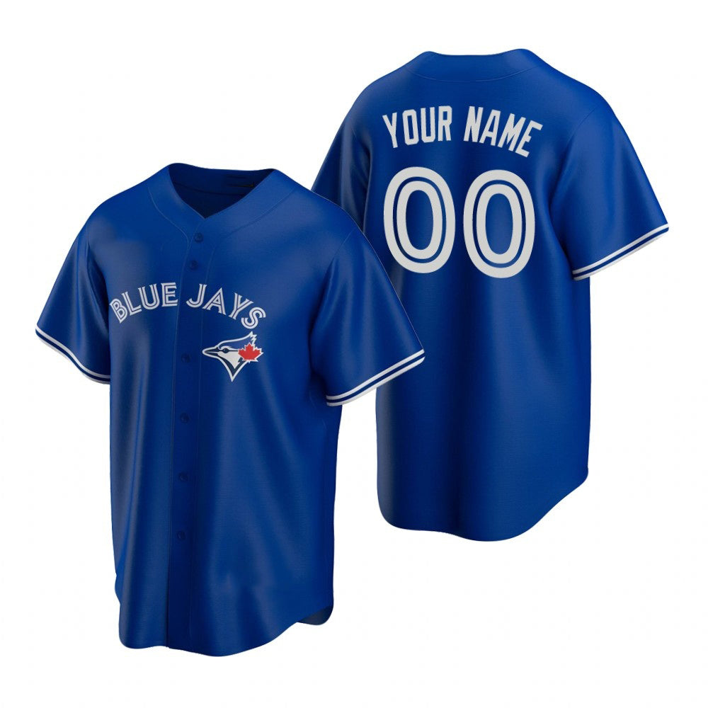 Custom Toronto Blue Jays Royal Puhics Stitched Cool Base Jersey