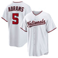Washington Nationals #5 CJ Abrams White Puhics Home Replica Jersey