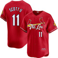 St. Louis Cardinals #11 Victor Scott II Red Puhics City Connect Limited Stitched Jersey