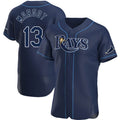 Tampa Bay Rays #13 Manuel Margot Navy Puhics Alternate Jersey