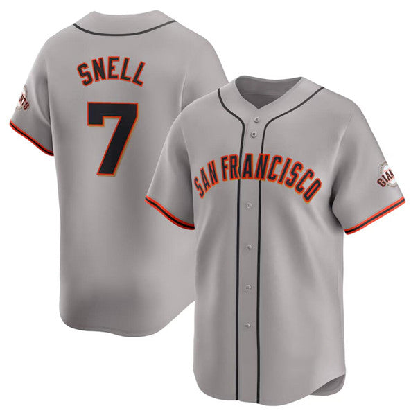 San Francisco Giants #7 Blake Snell Gray Puhics Away Limited Stitched Jersey