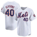 New York Mets #40 Luis Severino White Puhics 2024 Home Limited Stitched Jersey