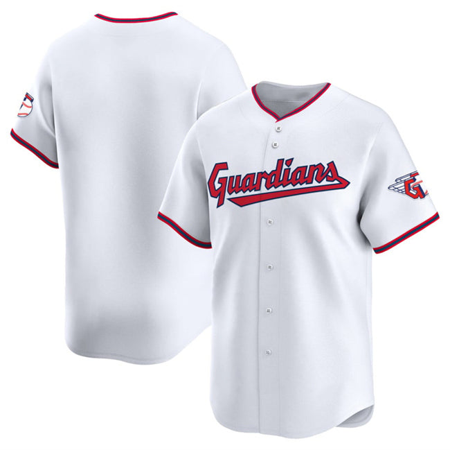 Cleveland Guardians Blank White Puhics Home Limited Stitched Jersey