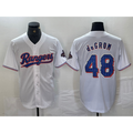 Texas Rangers #48 Jacob deGrom White Puhics 2024 Gold Collection Limited Cool Base Jersey