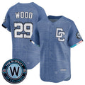 Washington Nationals #29 James Wood Blue Puhics 2025 City Connect Limited Stitched Jersey