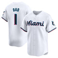 Miami Marlins #1 Dad White Puhics Home Limited Jersey