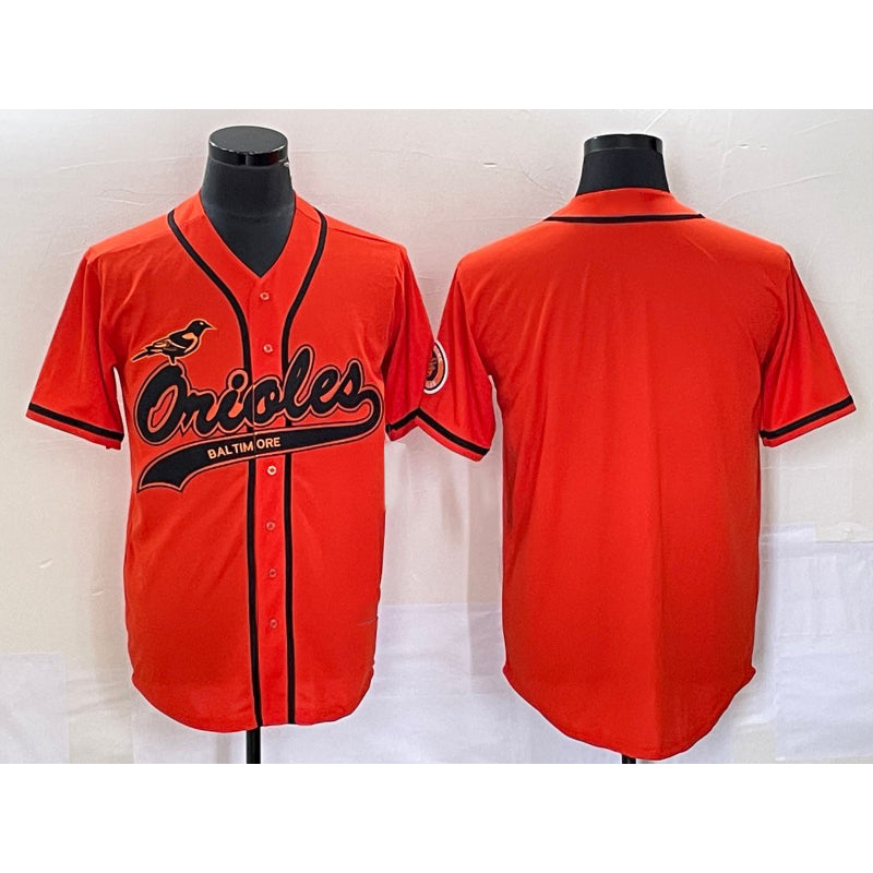 Baltimore Orioles Orange Puhics Cool Base Stitched Jersey